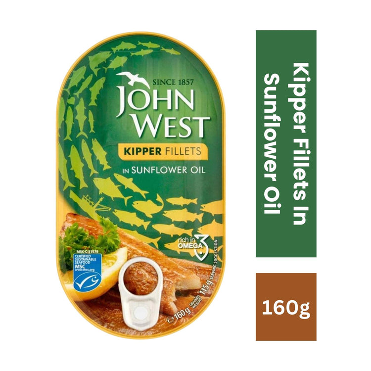 John West Kipper Fillets in Sunflower Oil 145g