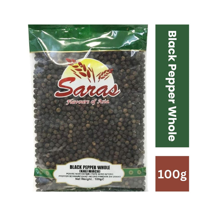 Saras Black Pepper Whole 100G