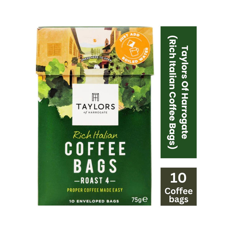Taylors of Harrogate Rich Italian Coffee Bags 10 Enveloped Bags 75g