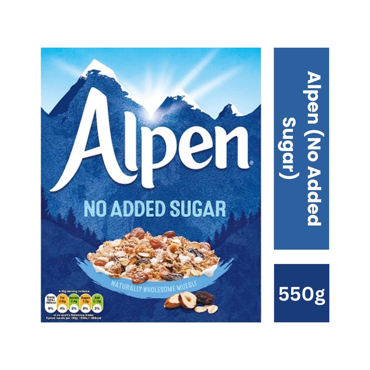 Alpen No Added Sugar Naturally Wholesome Muesli 550g