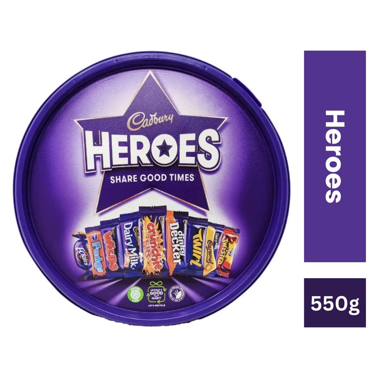Cadbury Heroes Chocolate Tub, 550g