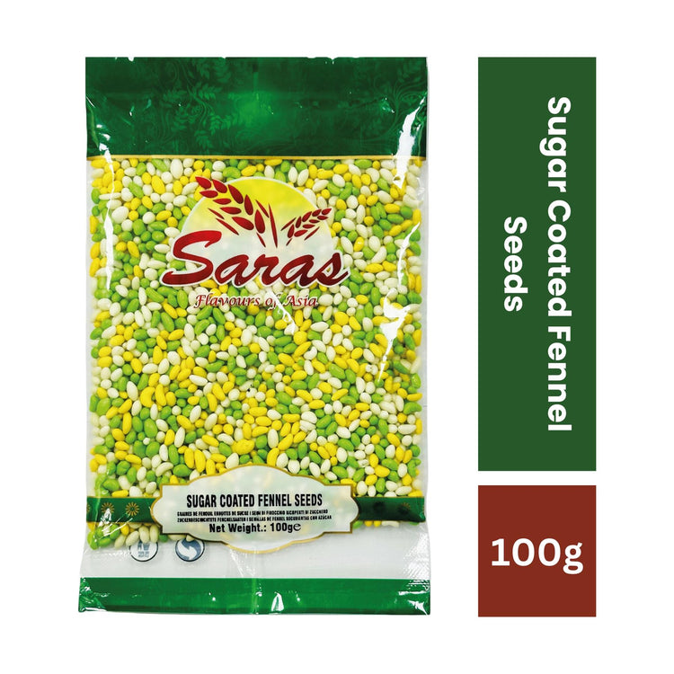 Saras SUGAR COATED Fennel Seeds 100g