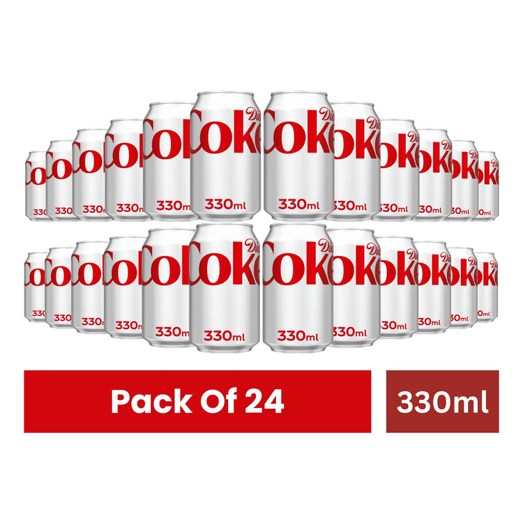 Diet Coke Fizzy Drinks 24 x 330ml Cans