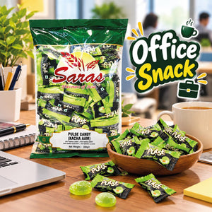 Saras Pulse Candy Kachcha Aam 300g | Raw Mango Flavoured Candy