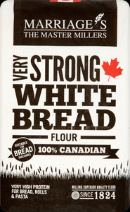 Marriage’s Millers Very Strong 100% Canadian White Bread Flour – 1.5kg | High-Protein Bread Flour | Perfect for Bread, Rolls & Pizza Dough