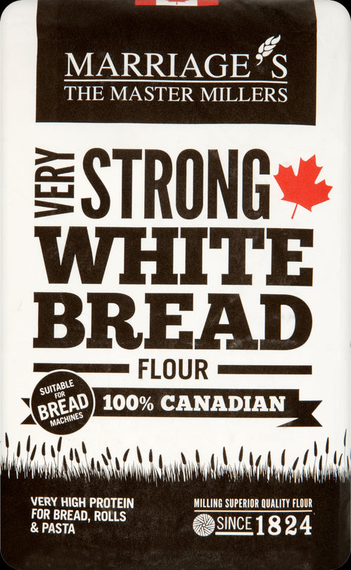 Marriage’s Millers Very Strong 100% Canadian White Bread Flour – 1.5kg | High-Protein Bread Flour | Perfect for Bread, Rolls & Pizza Dough