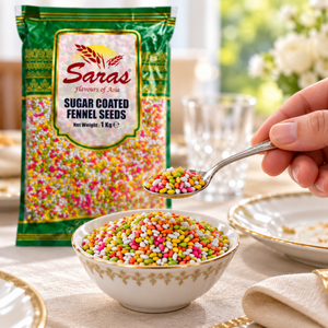 Saras SUGAR COATED Fennel Seeds 1Kg