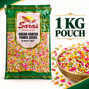 Saras SUGAR COATED Fennel Seeds 1Kg