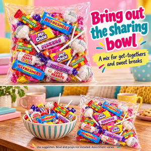 Swizzels Variety Mix Sweets, 3kg of Individually Wrapped Pieces in a Clear Bag, Assorted Sweets for Party Bags, Sharing and Celebrations