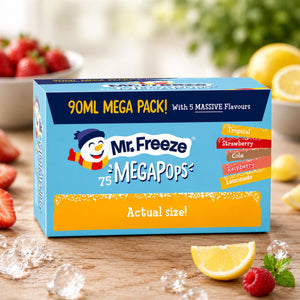 Mr Freeze Classic Mega Ice Pops 75 x 90ml