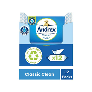 Andrex Classic Clean Washlets - 12 Packs
