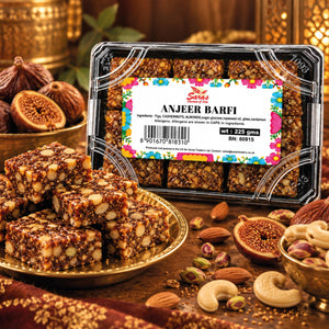Saras Anjeer Barfi 225g | Traditional Indian Fig Sweet | Mithai