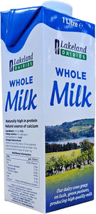 Lakeland Whole Milk 1L (Pack of 12) - BLUE