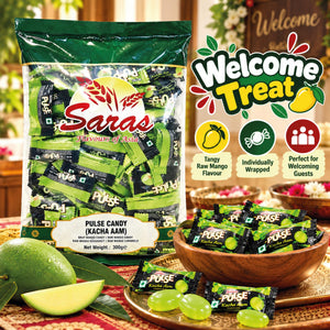Saras Pulse Candy Kachcha Aam 300g | Raw Mango Flavoured Candy