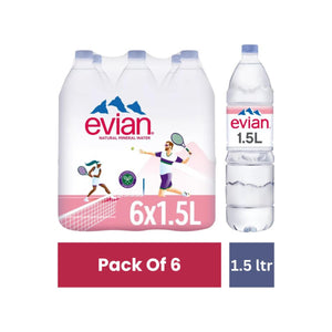 Evian Still Natural Mineral Water 6 x 1.5L