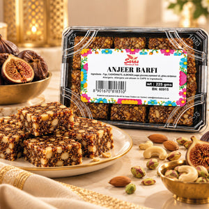 Saras Anjeer Barfi 225g | Traditional Indian Fig Sweet | Mithai