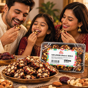 Saras Khajoor Dates Roll 225g | Traditional Indian Date Sweet | Mithai