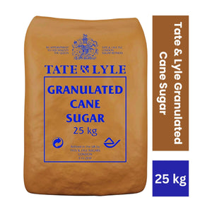 Tate & Lyle Premium Granulated Cane Sugar – 25 kg Bulk Bag |100% Pure Cane Sugar, Vegan‑Friendly, Gluten‑Free, Halal & Kosher Certified