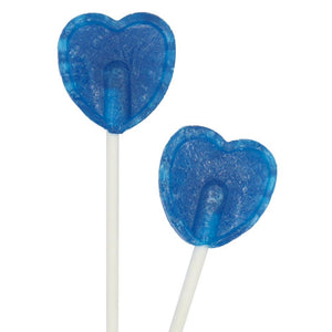 Cherry & Blue Raspberry Heart Lollipops Mix, 200 Individually Wrapped Lollies, 5.2g Each, Red & Blue Sweets for Birthday Party Bags, Wedding Favours, Sweet Tables and Thank-You Gifts