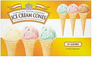 Carousel Ice Cream Cones x21pk