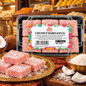 Saras Coconut Barfi 225g | Traditional Indian Coconut Sweet | Mithai