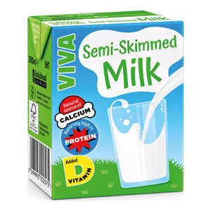 Viva Semi Skimmed Milk 200ml | Single Serve Milk