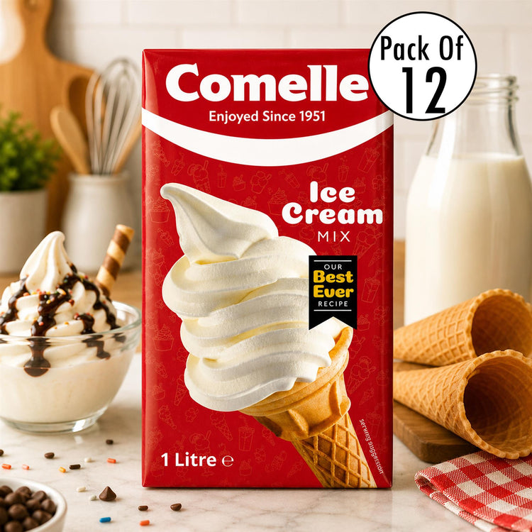 Comelle Vanilla Ice Cream Mix - 1Ltr (Pack of 12)