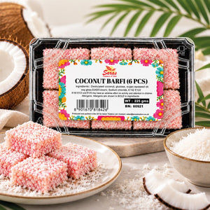 Saras Coconut Barfi 225g | Traditional Indian Coconut Sweet | Mithai