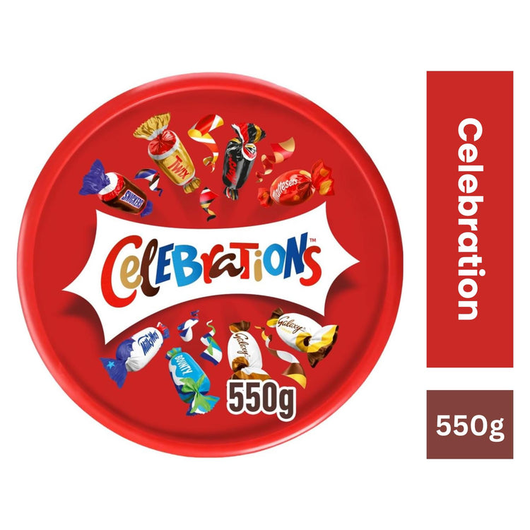 Celebrations Milk Chocolate & Biscuit Bars Sharing Tub  550g