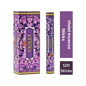Hem Incense Sticks - Violet (6 x 20g) -120 Sticks
