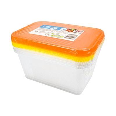 Plastic Food Containers 1000ml - 4 Pack