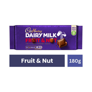 Cadbury Dairy Milk Fruit & Nut Chocolate Bar - 180g