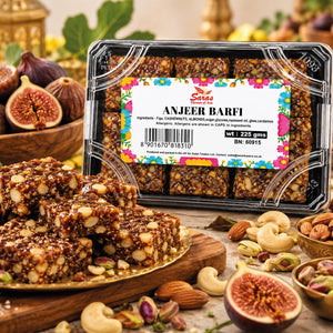 Saras Anjeer Barfi 225g | Traditional Indian Fig Sweet | Mithai