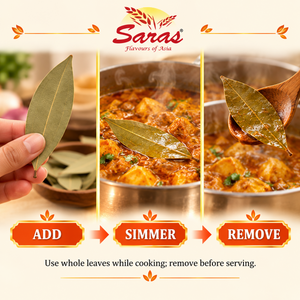 Saras Whole Bay Leaves (Tej Patta) – 25g