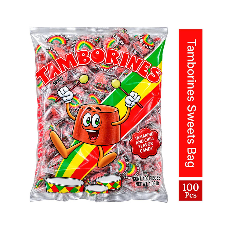 Tamborines Sweets Bag 100 Pieces | Assorted Sweets