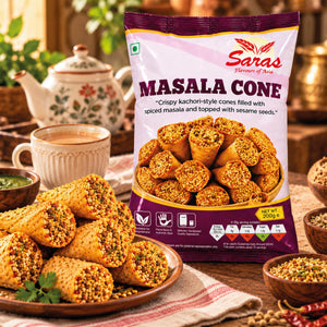Saras Masala Cone 200g | Spicy Indian Namkeen Snack | Ready-to-Eat Savoury Mix