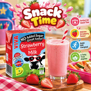 Viva Strawberry Flavour Milk 200ml | Ready-to-Drink Strawberry Milk