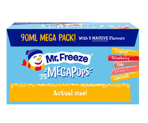 Mr Freeze Classic Mega Ice Pops 75 x 90ml