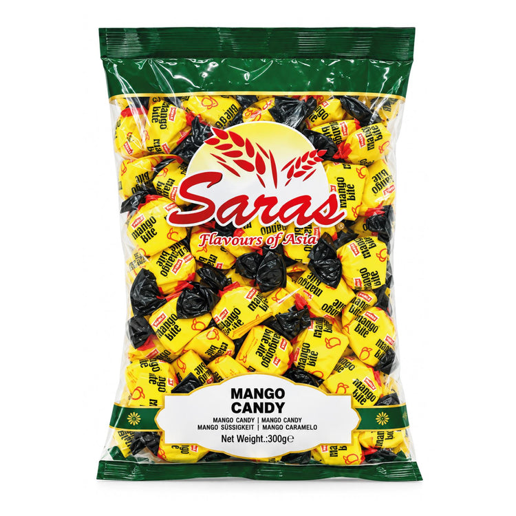 Saras Mango Bite Candy 300g | Mango Flavoured Toffees