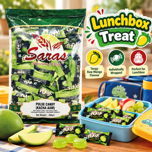 Saras Pulse Candy Kachcha Aam 300g | Raw Mango Flavoured Candy