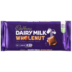 Cadbury Dairy Milk Wholenut Chocolate Bar - 180g