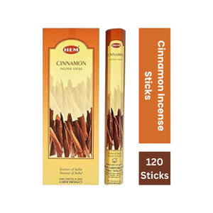 Hem Incense Sticks - Cinnamon (6 x 20g) -120 Sticks