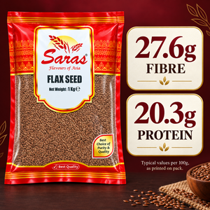 Saras Whole Brown Flax Seeds, Linseed (Alsi) 1kg,