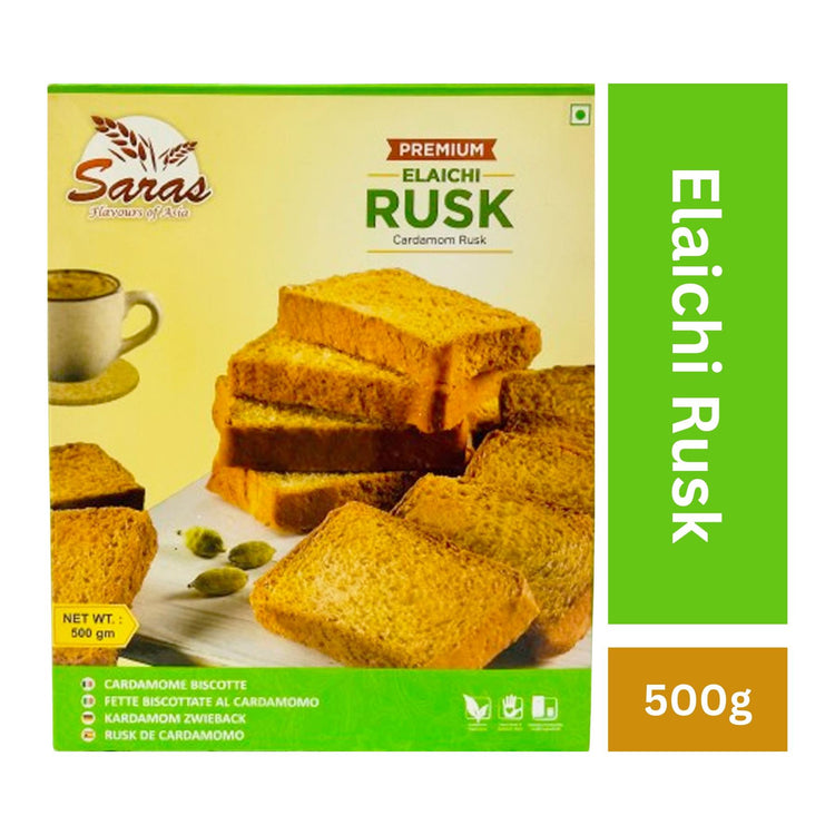 Elachi Rusk Saras Elaichi Rusk - 500g – Saras Foods UK