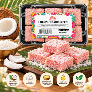 Saras Coconut Barfi 225g | Traditional Indian Coconut Sweet | Mithai