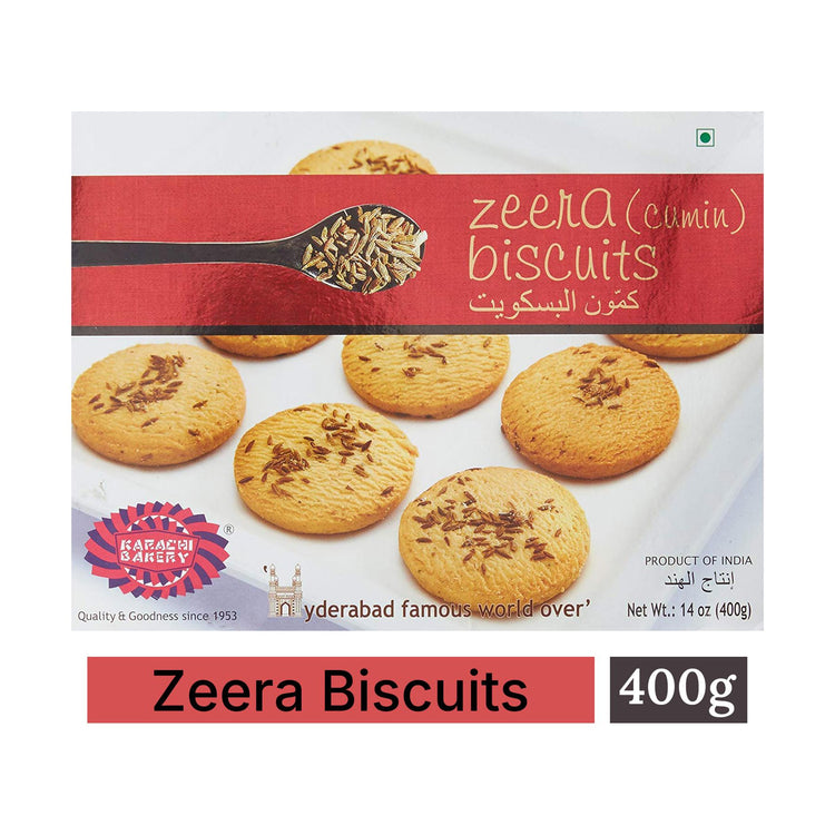 Karachi Bakery Zeera Biscuits 400g | Cumin Flavoured Biscuits