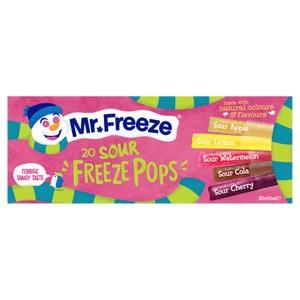 Mr Freeze Sour Freeze Pops 20 x 45ml - PINK