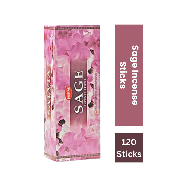 Hem Incense Sticks - Sage (6 x 20g) -120 Sticks