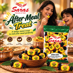 Saras Mango Bite Candy 75g | Mango Flavoured Candy