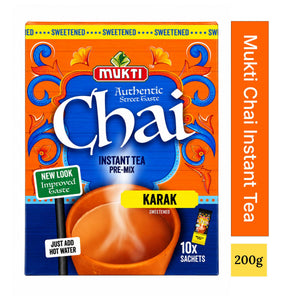 Mukti Instant Karak Chai Sweetened 200g | 10 Sachets